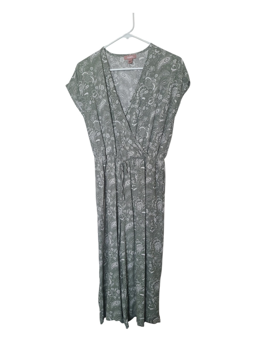 Green Floral Jump Suit